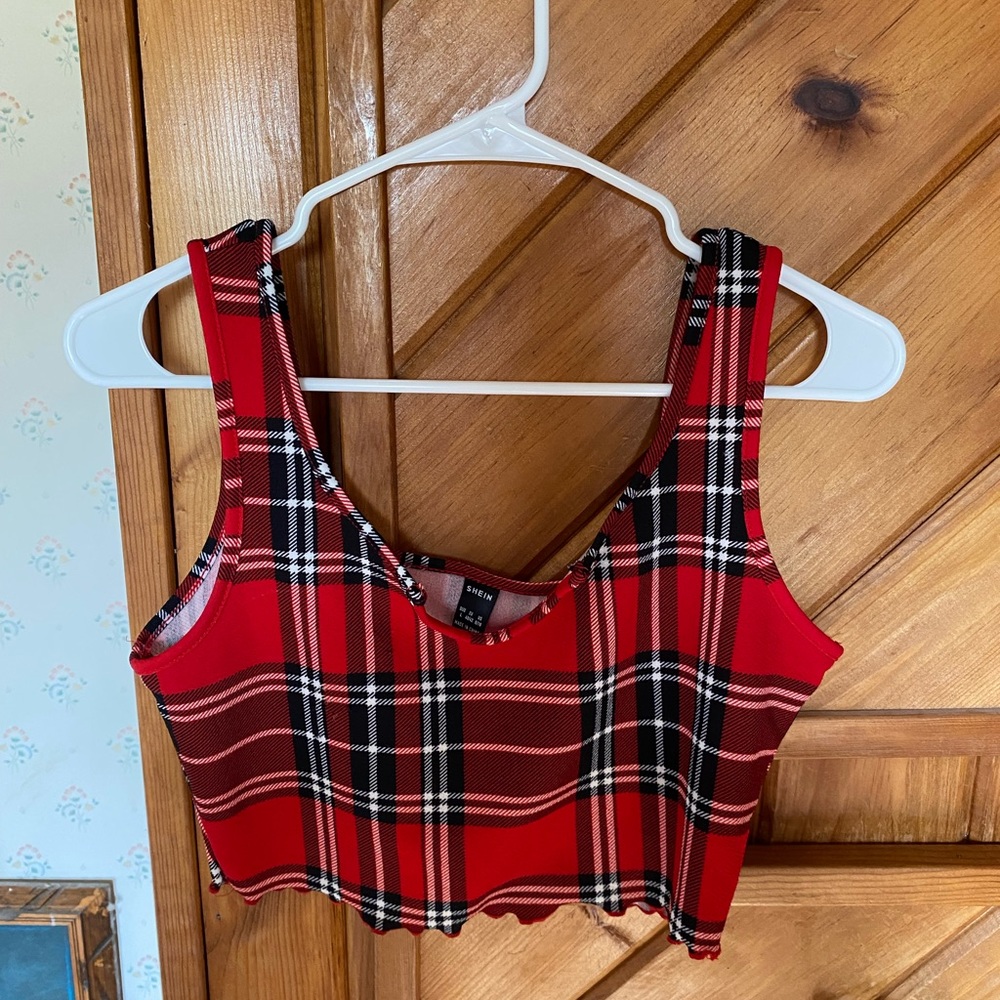 Plaid crop top
